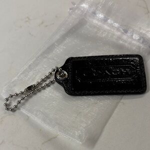 Coach Hangtag Large Black Patent